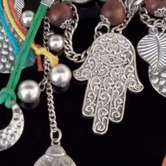 BIG Charm Necklace Chain Long Wishbone Elephant ++ - Picture 5 of 6
